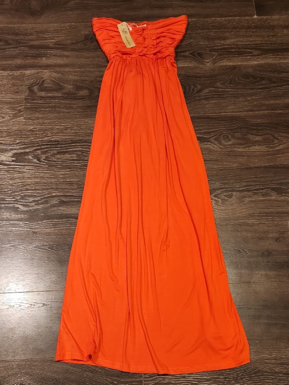 ❤️ NWT! CATWALK STUDIO CORAL HALTER OR STRAPLESS MAXI DRESS, LARGE - Picture 3 of 9